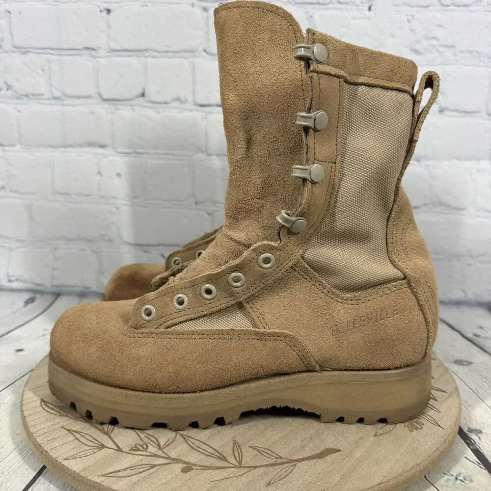 Belleville 790G Gore-Tex Vibram Military Combat Boots Tan Tactical Made USA 4.5R